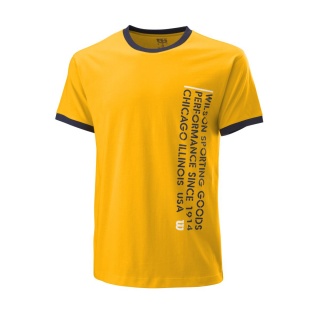 Wilson Tennis-Tshirt Since 1914 gelb Herren